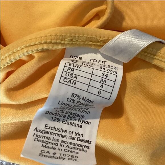 Seafolly Nylon Bikini‎ Orange Bottoms - Picture 6 of 7